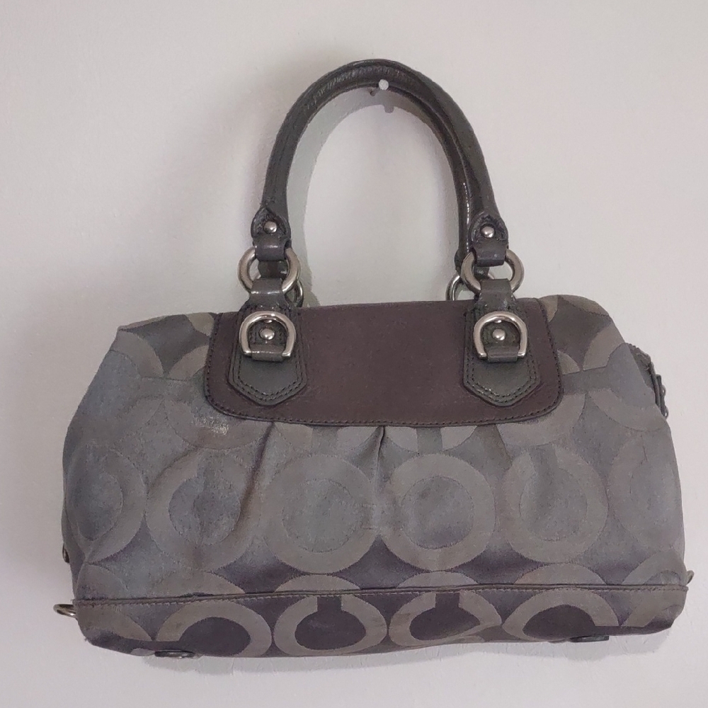 Coach Gray and Black Satchel - Picture 12 of 16